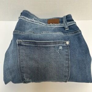 Judy Blue Skinny Fit Mid-Rise Ripped Style Jeans‎ Fringe Size 18W Style #82357